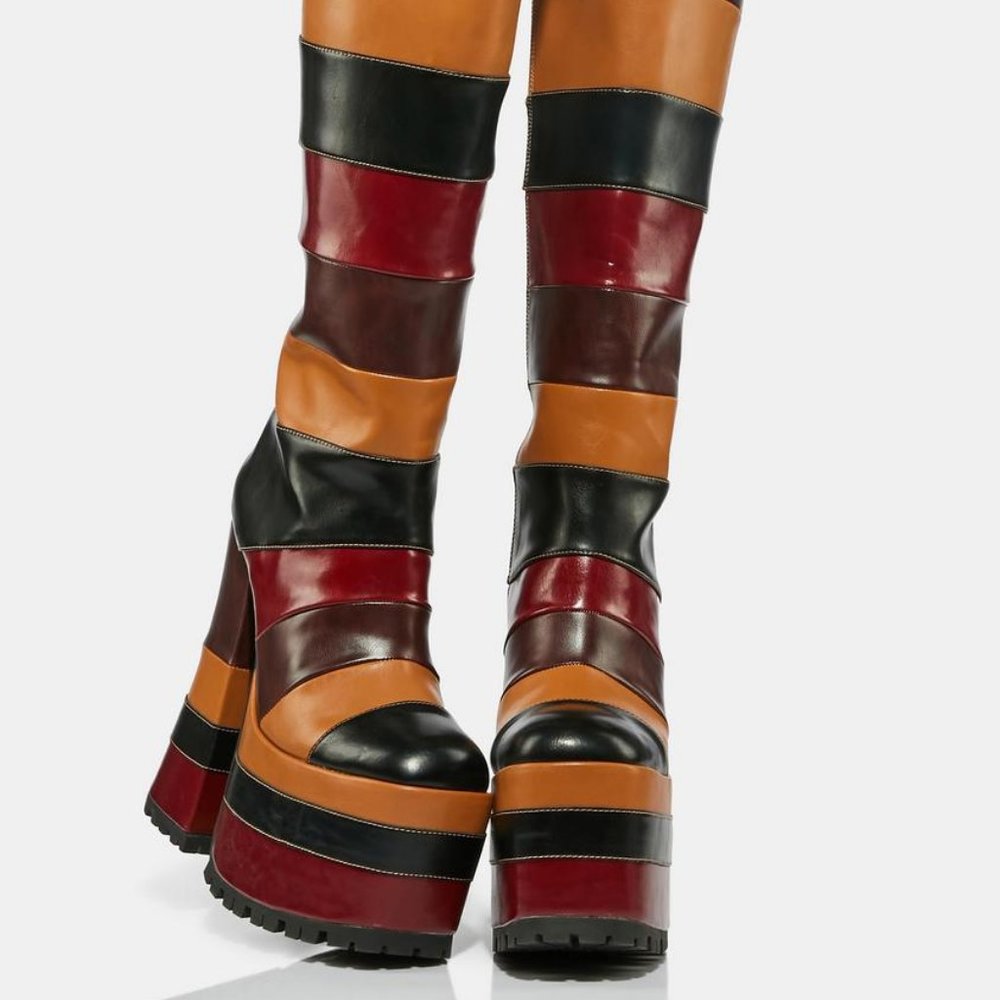 THE FUNKY SWAG Sole Knee High Boots ( BRAND NEW !!!!! ) - Picture 3 of 6